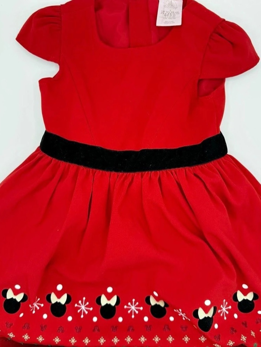 Disney Minnie Mouse Holiday Dress Girls 3T Red & Black
